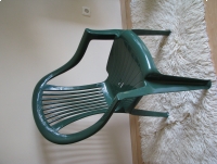 Zielone krzesło ogrodowe na balkon, taras 
