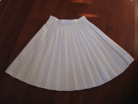 Klasyczna plisowana spódnica, biała, rozmiar 46 / XXL 