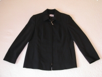 Czarny, klasyczny żakiet na zamek, marynarka, blezer, rozm. 42 / XL  