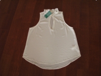 Letnia, biała bluzka, koszula, luźny krój bez rękawów, rozm. 44/ XL