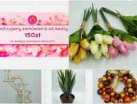 Kompozycja kwiatowa, sztuczne kwiaty, sztuczna Trawa, Gałązki ozdobne sklep