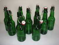 Butelki z pałąkiem po piwie Grolsch – czyste, bez etykiet z porcelanowym korkiem 