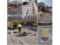 Montaż demontaż progów zwalniających, wyspowych, separatorów parkingowych