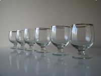 Koniakówki lampki kieliszki na koniak brandy, 6 szt retro PRL 