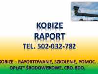 Raportowanie do Kobize cena. tel. 502-032-782. Zgłoszenie do Kobize, obsługa firm, raport
