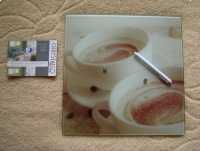 Szklana tablica suchościeralno-magnetyczna 35 x 35 cm na pisak i magnesy  