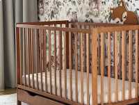 Drewniane łóżeczko dla dziecka- MAGDA - złoty dąb