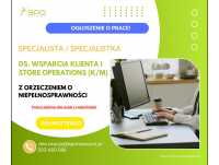 Specjalista/Specjalistka ds. Wsparcia Klienta i Store Operations z orzeczeniem o niepełnosprawności - praca zdalna dla osób z całej Polski