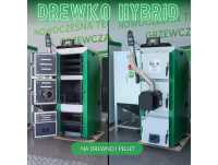 DrewKo Hybrid 24kW – nowoczesny kocioł dwupaliwowy drewno + pellet
