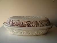 Brytfanka - garnek rzymski do pieczenia nie szkliwiony owalny 