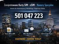 Karty SIM • Złote Numery • Strony WWW • Google Maps • Social Media • Opole / Polska